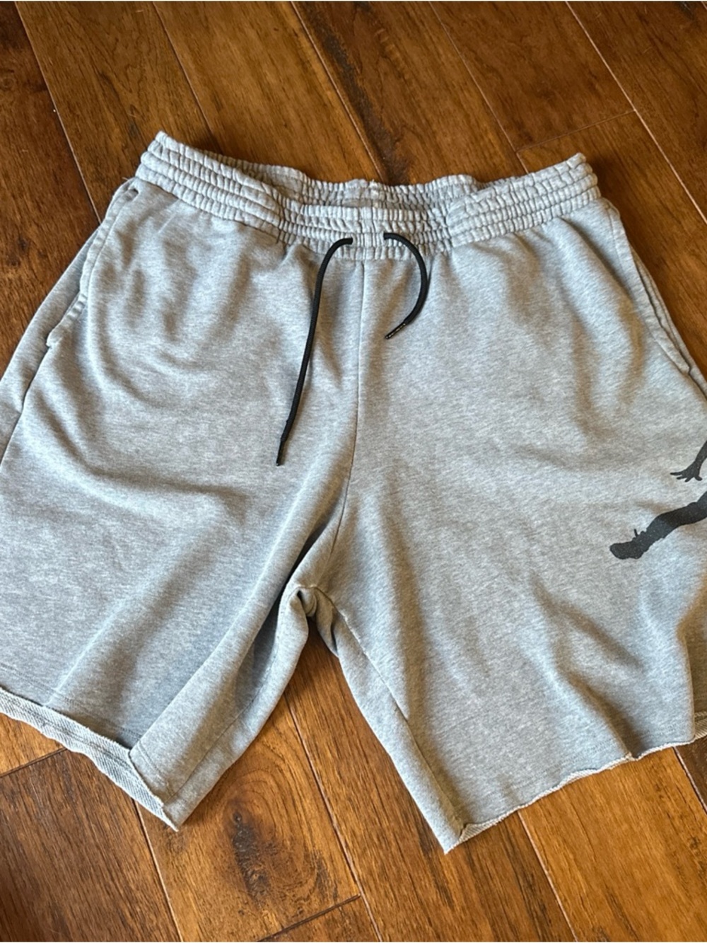 Nike Air Jordan Jumpman Logo Men's  vintage raw hem Fleece Sweat Shorts XL  Y2K